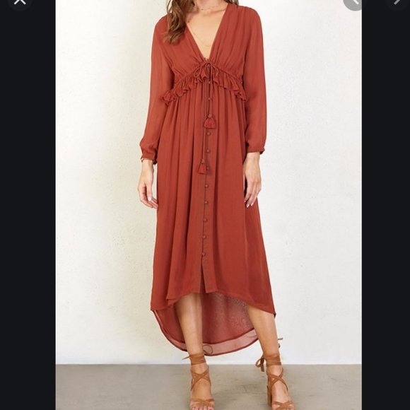 Chan Luu Boho Romantic Paprika Dress Sz. Small - Picture 2 of 7
